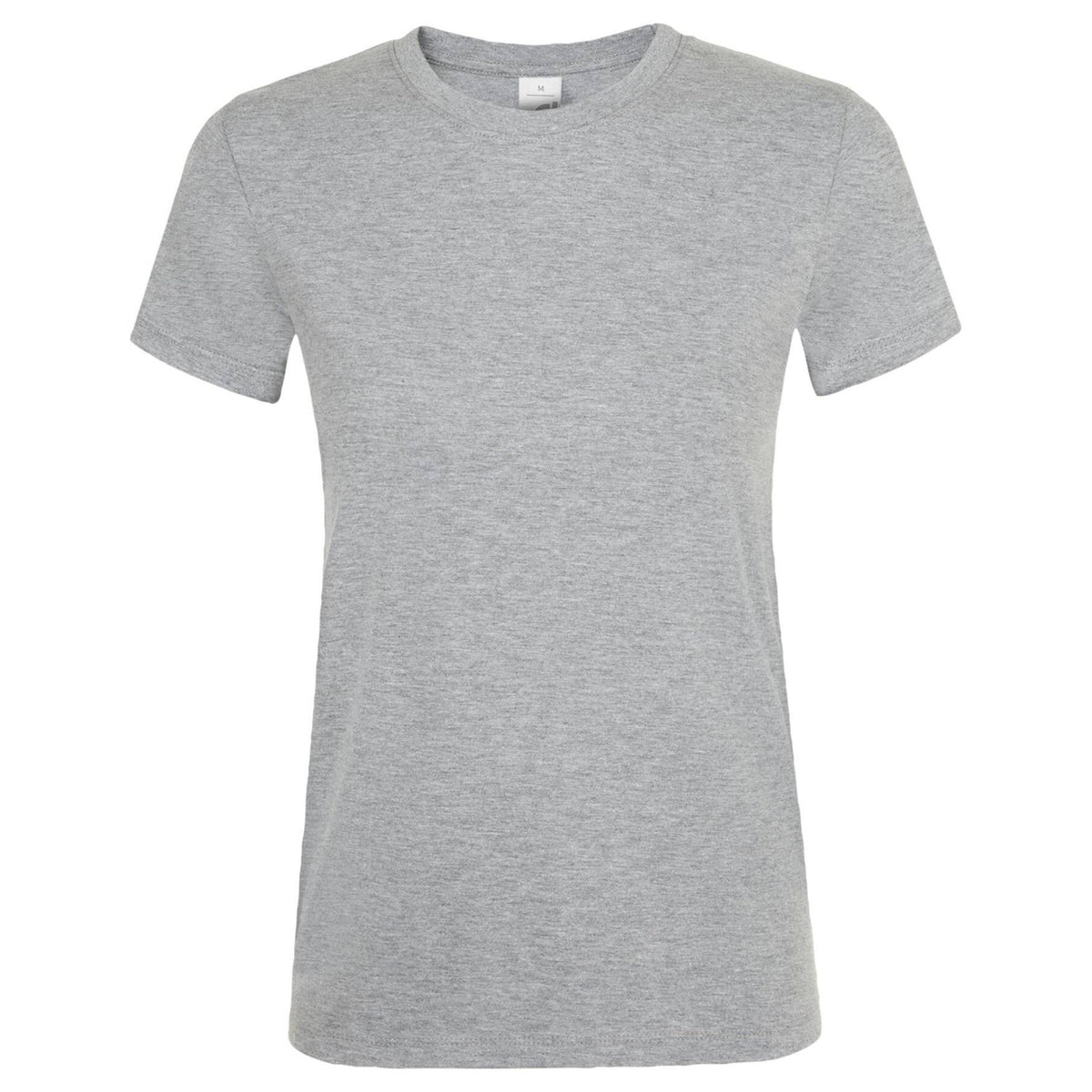 T-shirt femme Regent à col rond – Gris chiné