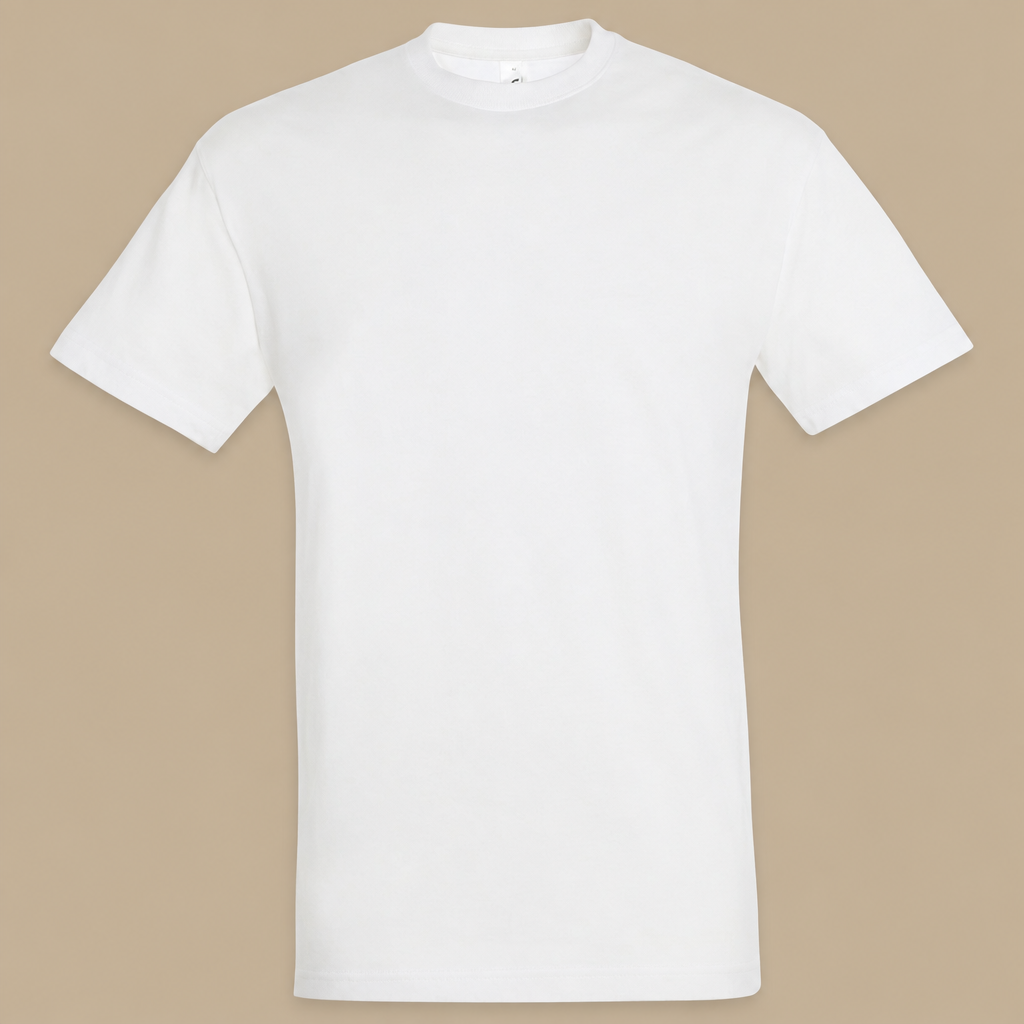 Tee-shirt présenté seul sur fond beige