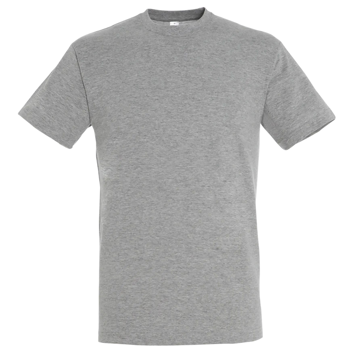 T-shirt Regent gris chiné à col rond, vue de face